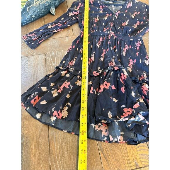 AllSaints Mitre Kirsch Dress, Ink Blue 100% Silk Size US 4 - Picture 9 of 9